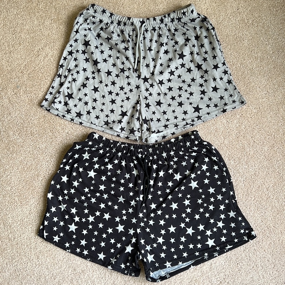 Star Pattern Sleep Shorts: Set of Two - Picture 1 of 9